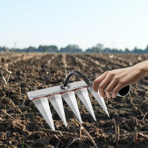 Garden Weeding Tool with 5 Durable Steel Claws