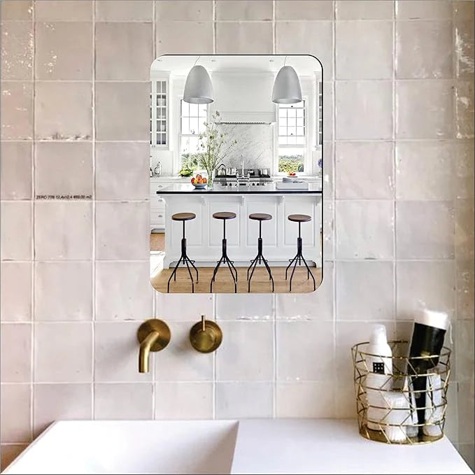 Decorative Mirror Set - Oval & Square Combo (Pack of 2)