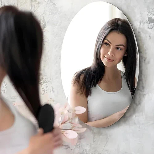 Decorative Mirror Set - Oval & Square Combo (Pack of 2)
