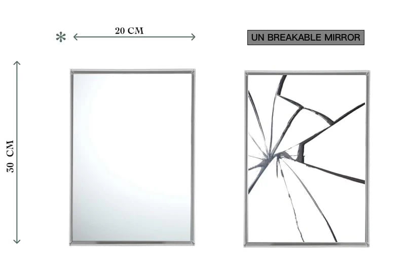 Decorative Mirror Set - Oval & Square Combo (Pack of 2)